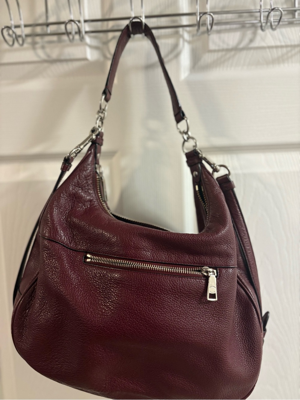 Coach Pebbled Leather Harley Hobo in Deep Burgundy - Picture 2 of 4